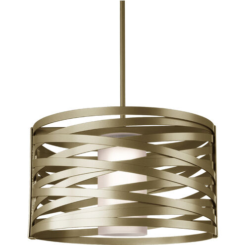 Tempest LED 18.3 inch Gilded Brass Chandelier Ceiling Light, Drum